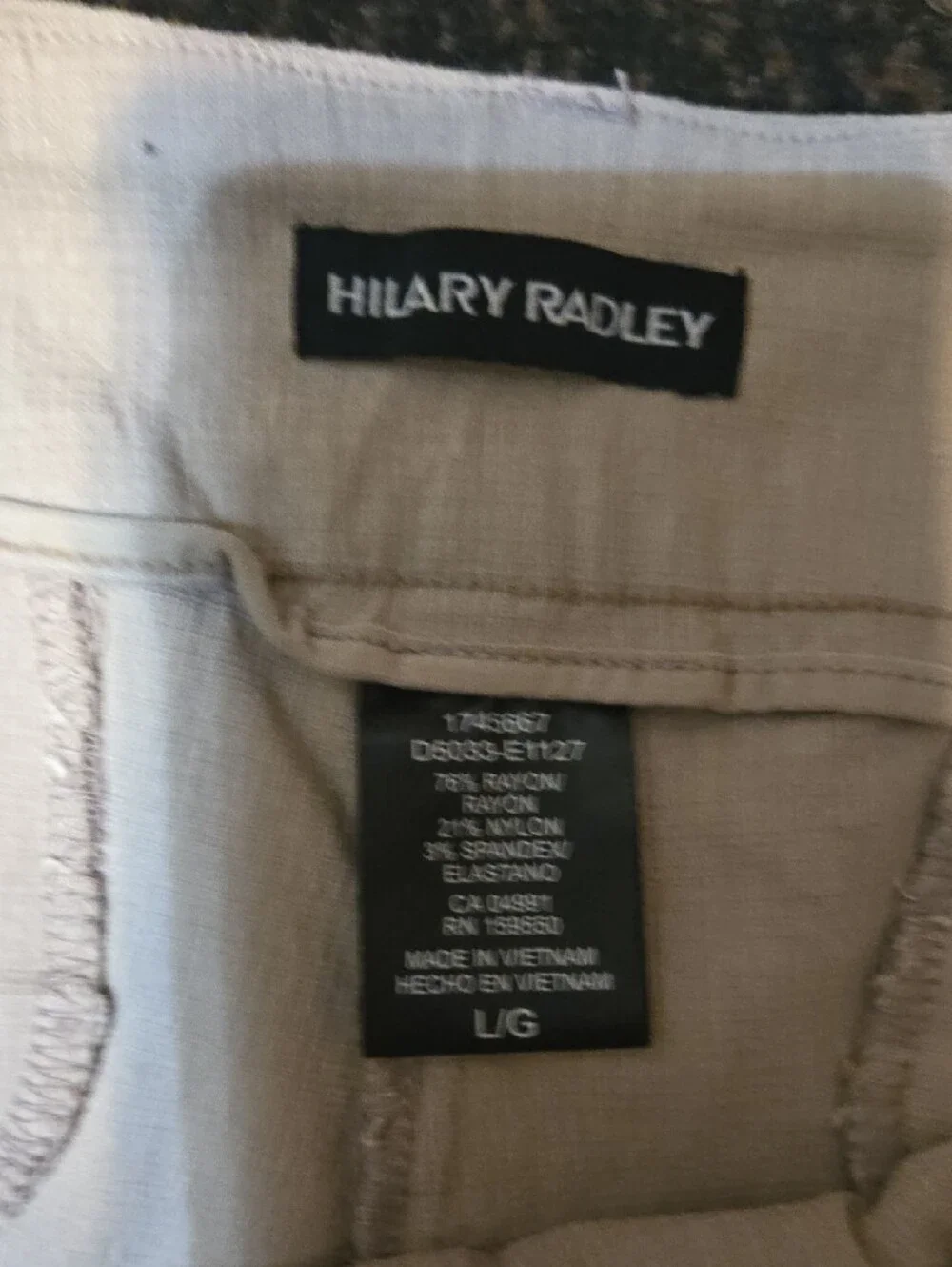 Hilary Radley Beige Linen-Blend Bermuda Shorts